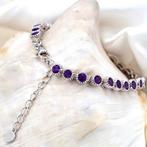 Zonder Minimumprijs - Armband Zilver - 4.50ct. tw. Amethist, Handtassen en Accessoires, Armbanden, Nieuw