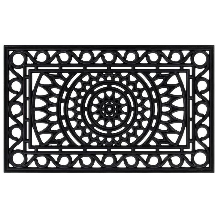 vidaXL Deurmat rechthoekig 45x75 cm rubber, Tuin en Terras, Deurmatten, Nieuw, Verzenden