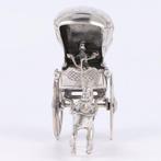 J. Weeda - Koets / Rijtuig - Miniatuur figuur - .835 zilver, Antiek en Kunst