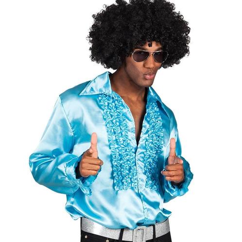 Ruffle Blouse Heren Turquoise, Vêtements | Hommes, Costumes de carnaval & Vêtements de fête, Envoi