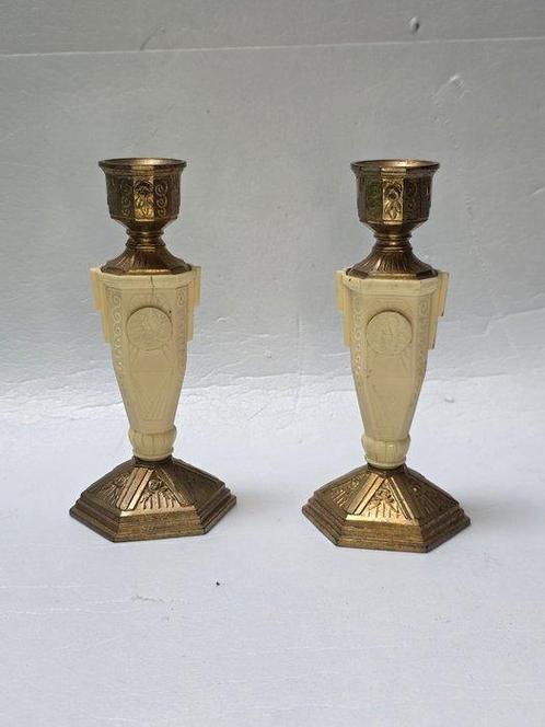 Kandelaar (2) - Messing, Antiek en Kunst, Curiosa en Brocante