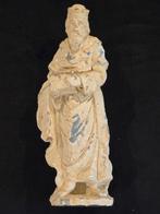 Sculpture, Statua policroma fine 1800 - 32 cm - Plâtre -, Antiquités & Art
