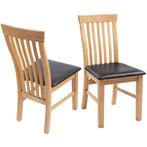 vidaXL Chaises à dîner 4 pcs Bois de chêne massif et similic