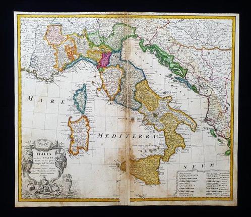 Europa - Italië / Sicilië / Sardinië / Lombardije / Rome /, Boeken, Atlassen en Landkaarten