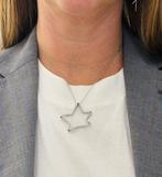 Halsketting - 18 karaat Witgoud Diamant (Natuurlijk) -, Handtassen en Accessoires, Kettingen, Nieuw