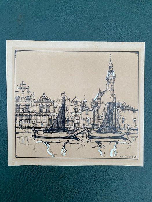 Anton Pieck (1895-1987) - Originele tekening van een, Antiek en Kunst, Kunst | Schilderijen | Klassiek