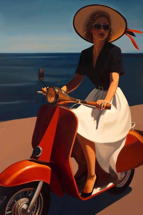 Le Yack (1972) - La Dolce Rider – Édition limitée - Signée à, Antiek en Kunst, Kunst | Schilderijen | Modern
