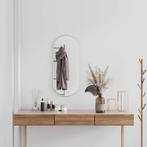 vidaXL Wandspiegel 80x35 cm ovaal zilverkleurig, Huis en Inrichting, Woonaccessoires | Spiegels, Verzenden, Nieuw