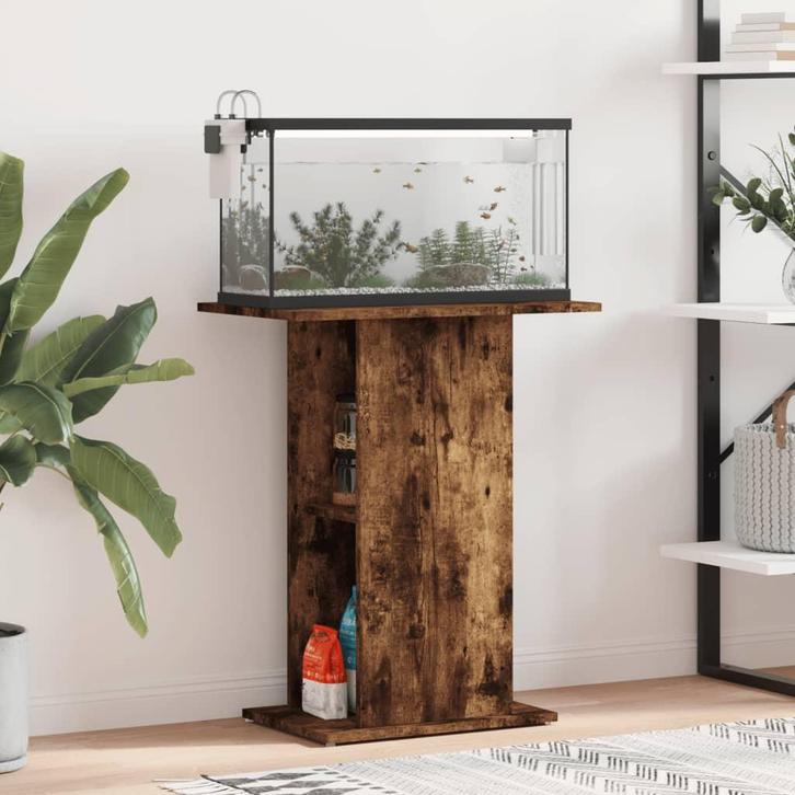 vidaXL Aquariumstandaard 60,5x36x72,5 cm bewerkt hout, Dieren en Toebehoren, Vissen | Aquaria en Toebehoren, Nieuw, Verzenden
