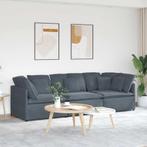 vidaXL Modulaire bank met kussens fluweel donkergrijs, Huis en Inrichting, Zetels | Zetels, Verzenden, Nieuw