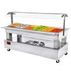 Buffet - Salad bar, gekoeld, 6x GN 1/1-150 (wit hout) -, Verzenden, Nieuw in verpakking, Overige typen