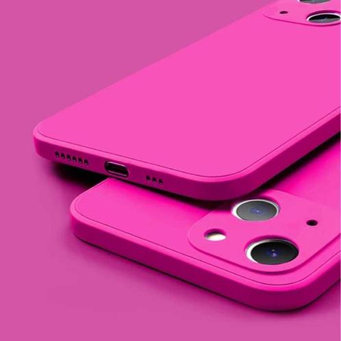 iPhone SE (2020) Square Silicone Hoesje - Zachte Matte Case, Télécoms, Téléphonie mobile | Housses, Coques & Façades | Apple iPhone