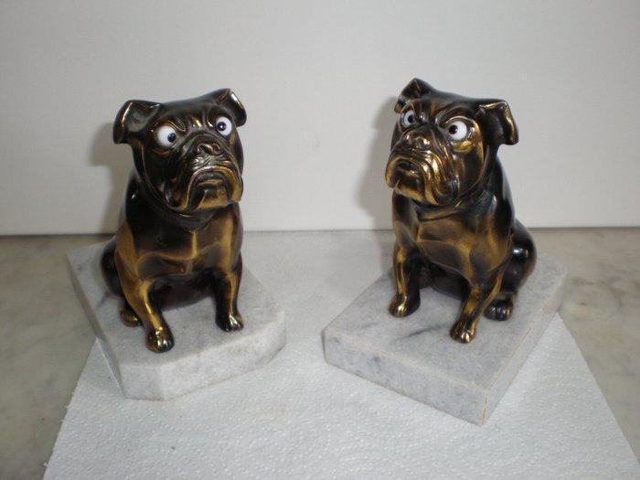 FRANJOU alias Hippolyte MOREAU - Boekensteunen (2) - Metaal, Antiek en Kunst, Kunst | Designobjecten