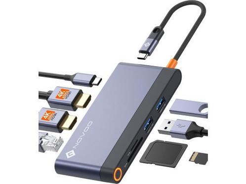Veiling - NOVOO 8-in-1 dock naar HDMI 4k@60Hz - 100W, Computers en Software, Dockingstations