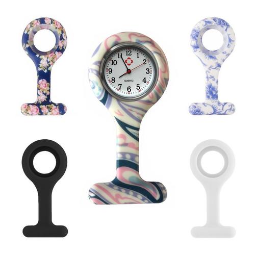 Fako® - Verpleegstershorloge - Siliconen RVS Set I - 5, Handtassen en Accessoires, Horloges | Dames, Verzenden