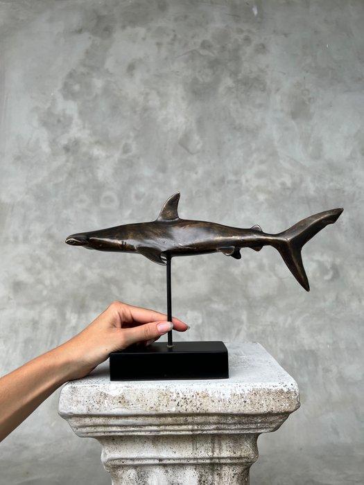 sculptuur, NO RESERVE PRICE - Bronze Hammerhead Shark on a, Antiek en Kunst, Kunst | Designobjecten