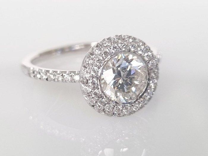 Cocktailring - 18 karaat Witgoud - 1.34ct. tw. Diamant, Bijoux, Sacs & Beauté, Bijoux anciens