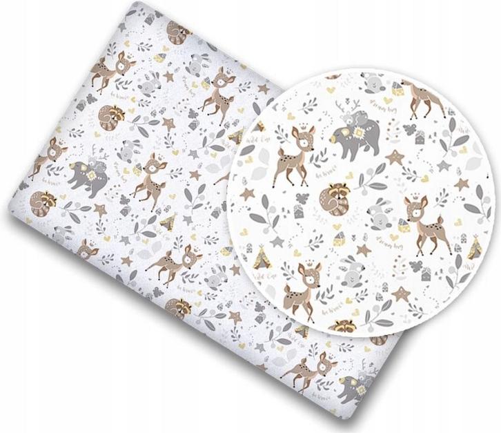 Hoeslaken ledikant 100% Katoen- Baby herten - 60x120 cm, Kinderen en Baby's, Babyparken, Nieuw, Verzenden