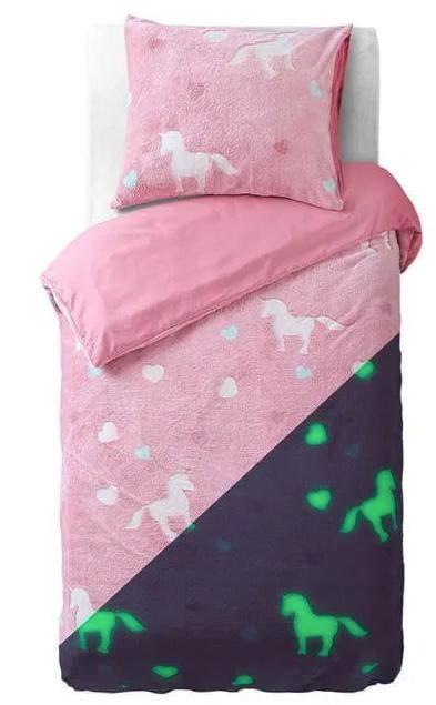 2dekans | Sleeptime Glow in the Dark Unicorn Dekbedovertrek, Huis en Inrichting, Slaapkamer | Beddengoed, Ophalen of Verzenden