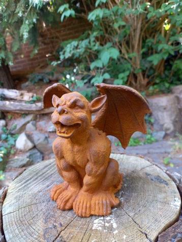 sculptuur, SITTING GARGOLYE, DEMON - 16 cm - Gietijzer