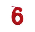 Rode Kaars 6 Jaar 5,5cm, Hobby en Vrije tijd, Verzenden, Nieuw