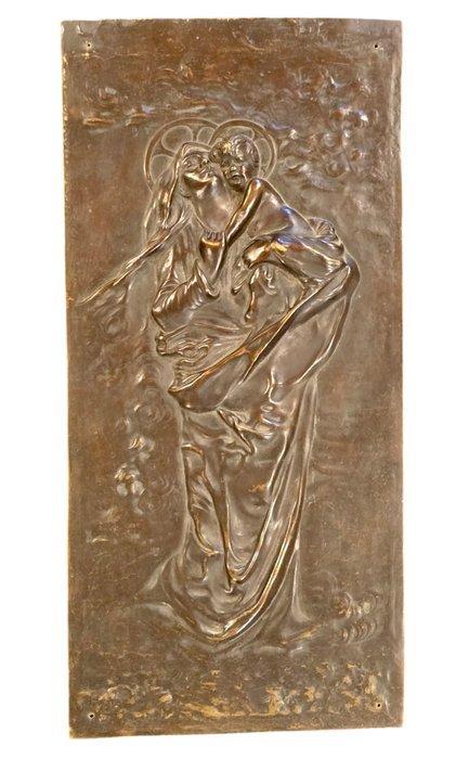 Morel - sculptuur, Madonna con bambino - 51.5 cm - Brons -, Antiek en Kunst, Kunst | Niet-Westerse kunst