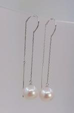 Oorbellen - 18 karaat Witgoud - 9x10mm Edison Pearls, Nieuw