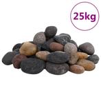 vidaXL Kiezelstenen gepolijst 5-8 cm 25 kg meerkleurig, Verzenden