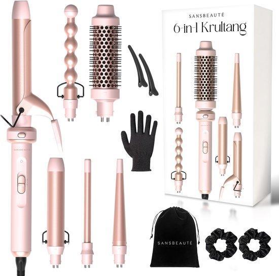 2dekans | Sansbeauté® 6 in 1 Krultang met Klem - Keramische, Bijoux, Sacs & Beauté, Beauté | Soins des cheveux, Enlèvement ou Envoi