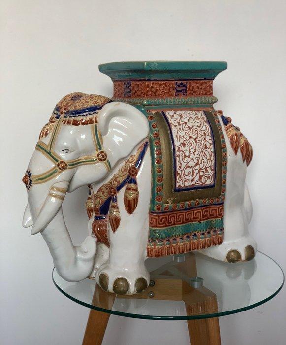 Plantentafel - Keramiek - vintage / olifant, Antiquités & Art, Art | Objets design