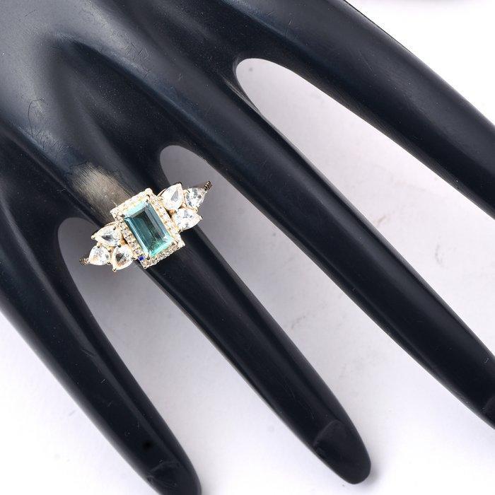 Zonder minimumprijs - Ring - 14 karaat Geel goud - 1.64ct., Handtassen en Accessoires, Ringen