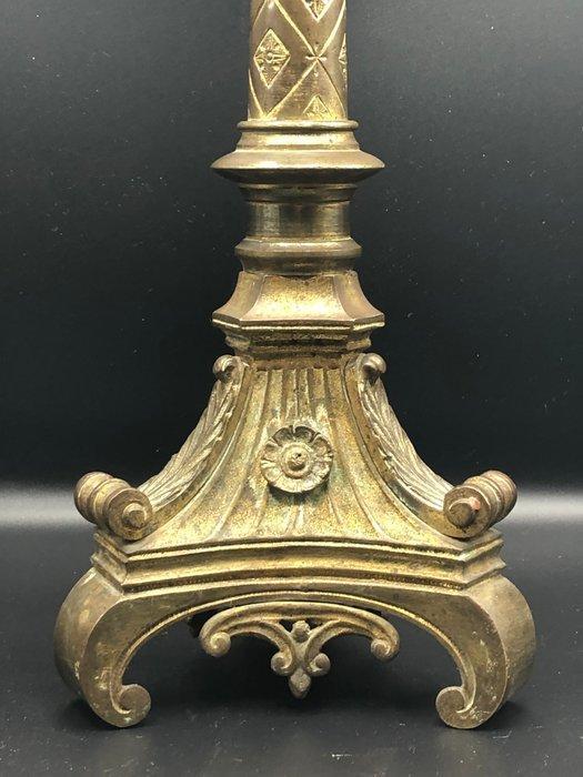 Kandelaber (2) - gouden brons - Paard van kandelaars, Antiek en Kunst, Antiek | Overige Antiek
