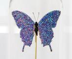 Beeldje - Echte vlinder verguld in Swarovski-kristallen