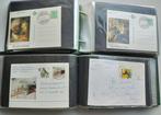 Belgique - 2 albums avec docs BD autres et cartes postales, Gestempeld