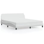 vidaXL Cadre de lit avec tête de lit Blanc 180x200 cm, Neuf, Verzenden