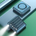 20.000mAh Qi Mini Powerbank met 2 Oplaadpoorten en 4 Kabels, Telecommunicatie, Verzenden, Nieuw, Stuff Certified®