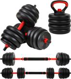 Verstelbare Halterset 40 kg met Kettlebell - Alles-in-één., Sport en Fitness, Ophalen of Verzenden, Nieuw