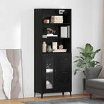 vidaXL Highboard met lade Zwart Eiken 69,5 x 34 x 180 cm, Huis en Inrichting, Kasten | Dressoirs, Verzenden, Nieuw