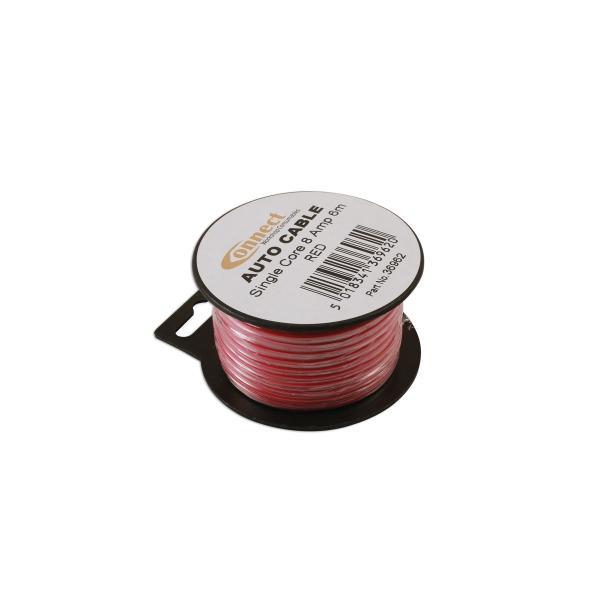 Draad 1mm2 rood PVC - mini haspel 6 meter (Electra), Auto diversen, Autogereedschap, Nieuw, Verzenden