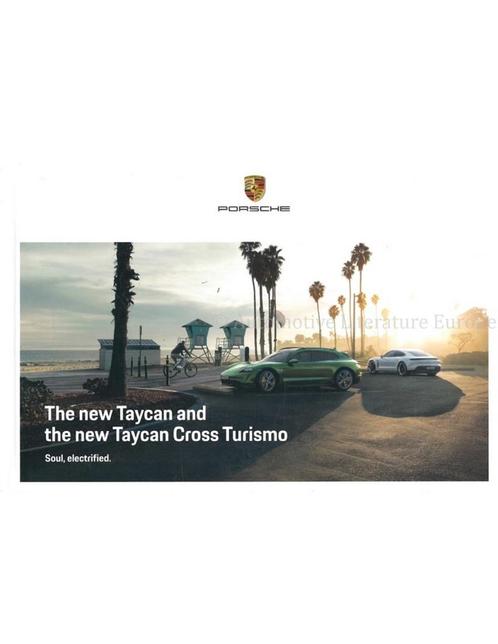 2021 PORSCHE TAYCAN & TAYCAN CROSS TURISMO BROCHURE ENGELS, Boeken, Auto's | Folders en Tijdschriften