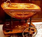 Made in Italy - Handmade - Chariot de service - Bois, Laiton, Antiek en Kunst