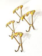 M.C.B. - Kapstok - Messing, Plastic - Set van vier muurhaken