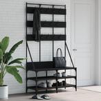 vidaXL Kledingrek met schoenenrek 100x40x184 cm zwart, Huis en Inrichting, Verzenden, Nieuw