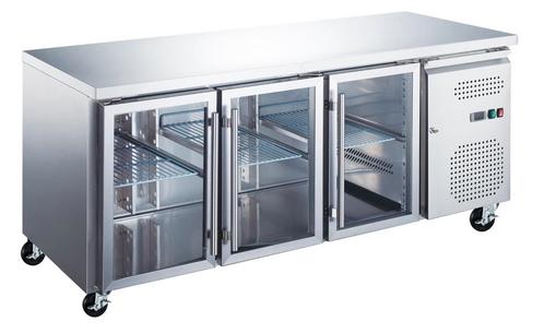 Réfrigérateur de comptoir - 180 cm - 3 portes vitrées, Zakelijke goederen, Horeca | Keukenapparatuur, Verzenden