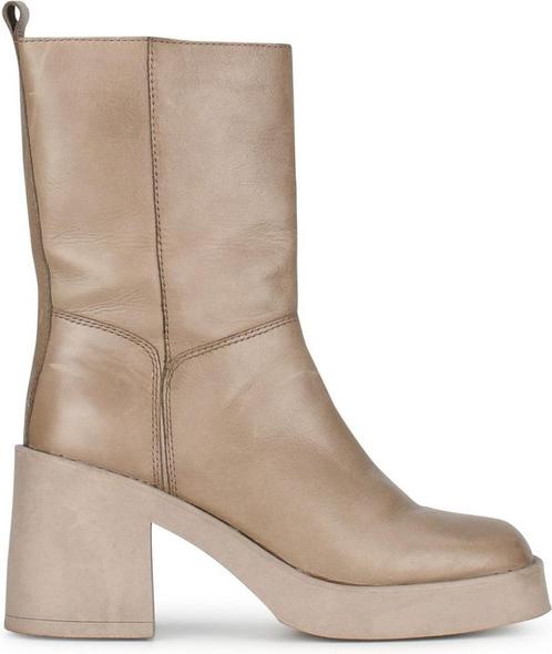 PS Poelman BOMMA Dames Enkel Laarzen met hak - Taupe - Ma..., Kleding | Dames, Schoenen, Nieuw, Verzenden