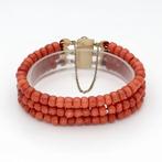 Armband - 14 karaat Geel goud - Bloedkoraal, Nieuw