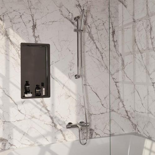Opbouwset Bad- en Douchekraan Brauer Carving Thermostatisch, Doe-het-zelf en Bouw, Sanitair, Kraan, Nieuw, Chroom, Ophalen of Verzenden