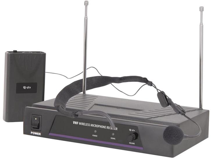 Qtx VN1 Draadloos Headset Microfoon Systeem VHF, Muziek en Instrumenten, Microfoons