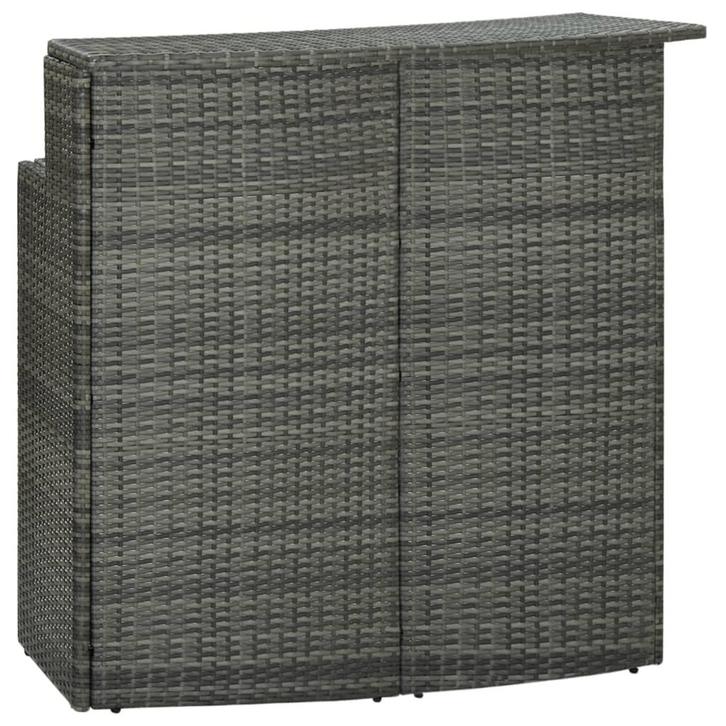 vidaXL Tuinbartafel 120x55x110 cm poly rattan grijs, Jardin & Terrasse, Tables de jardin, Envoi