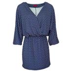 Enolah • blauw paarse jurk met motief • 40, Kleding | Dames, Verzenden, Nieuw